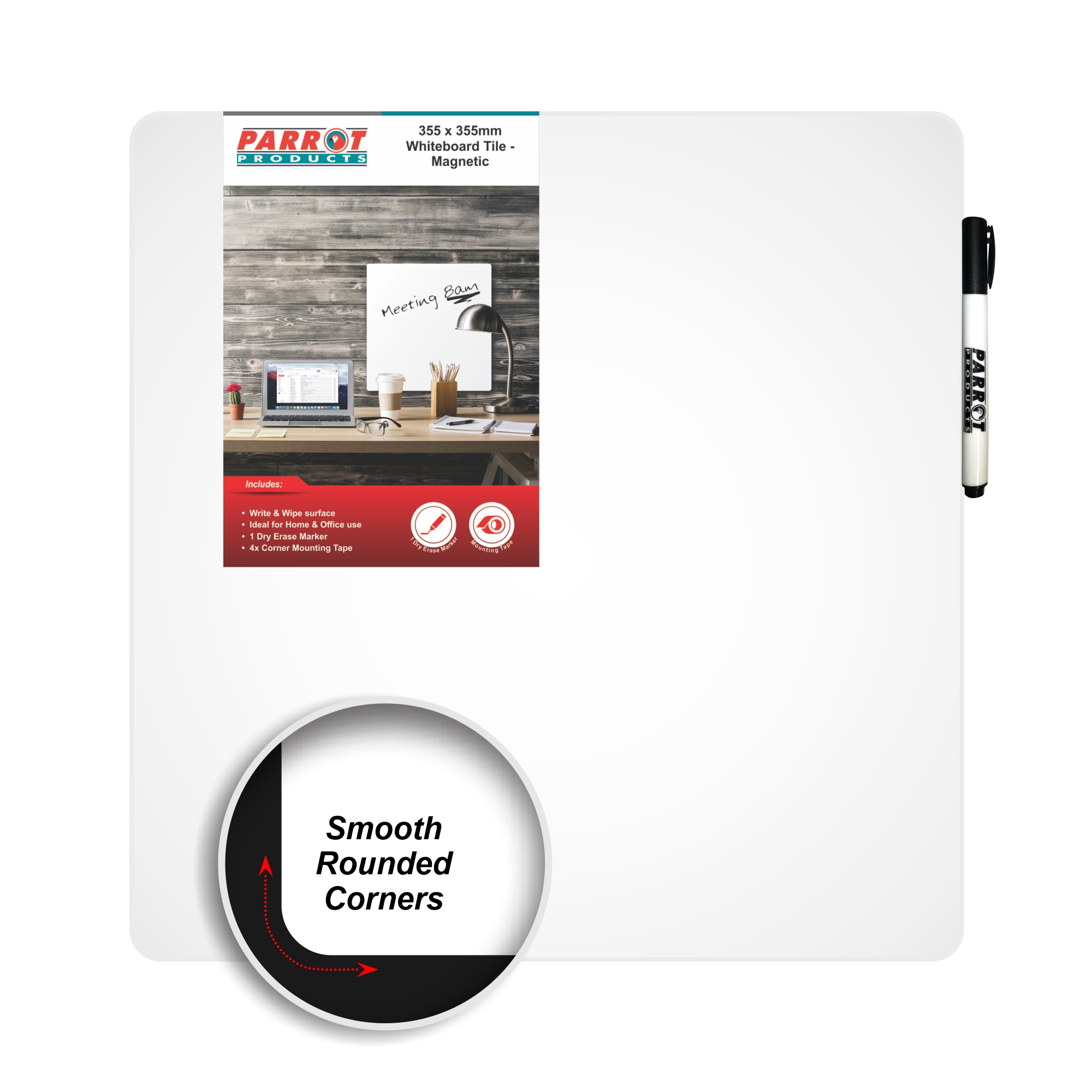 Adhesive Pin Board (No Frame - 450*300mm - Black)