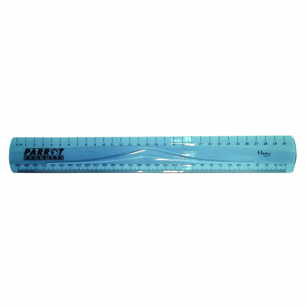 Parrot Flexible Ruler 30cm Blue